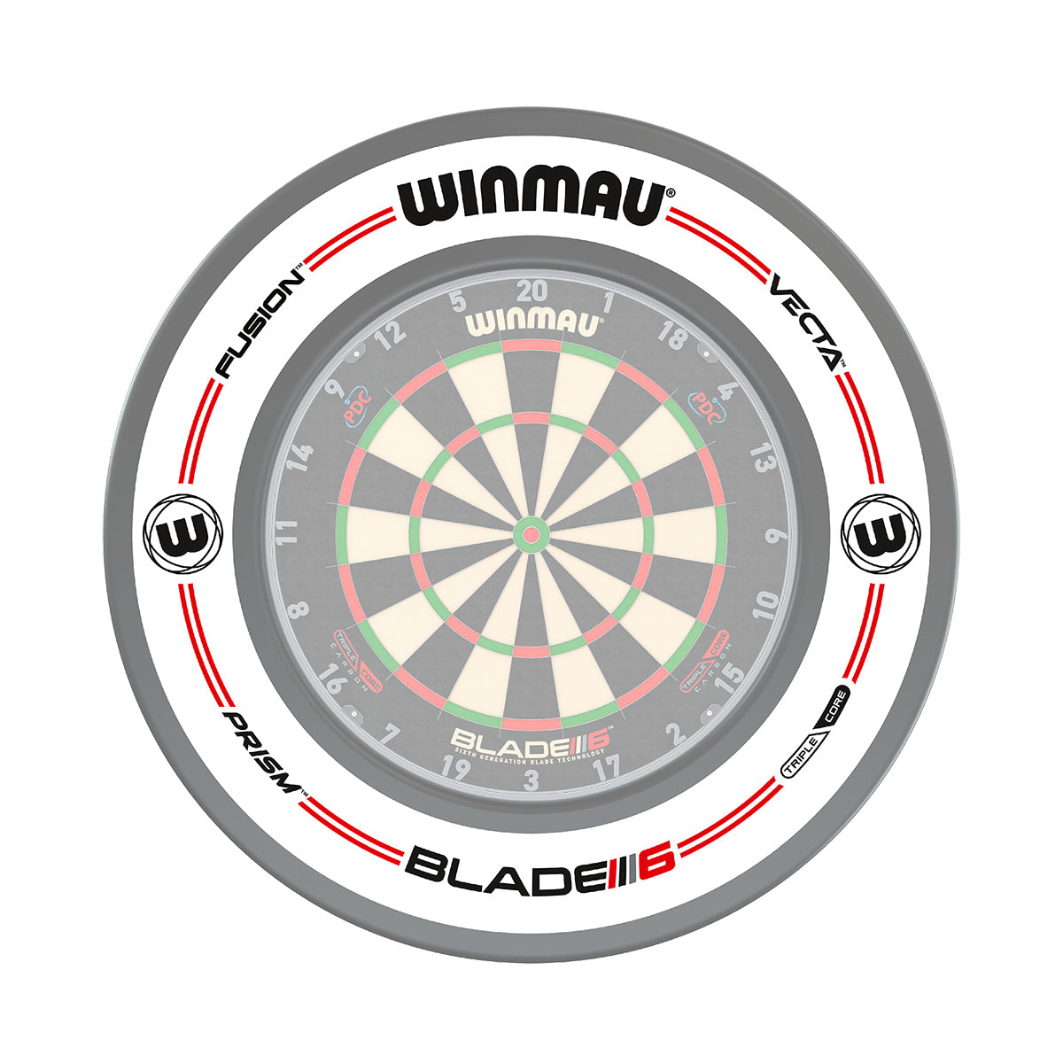 Winmau Surround/Catch-Ring Pro-Line White 4449