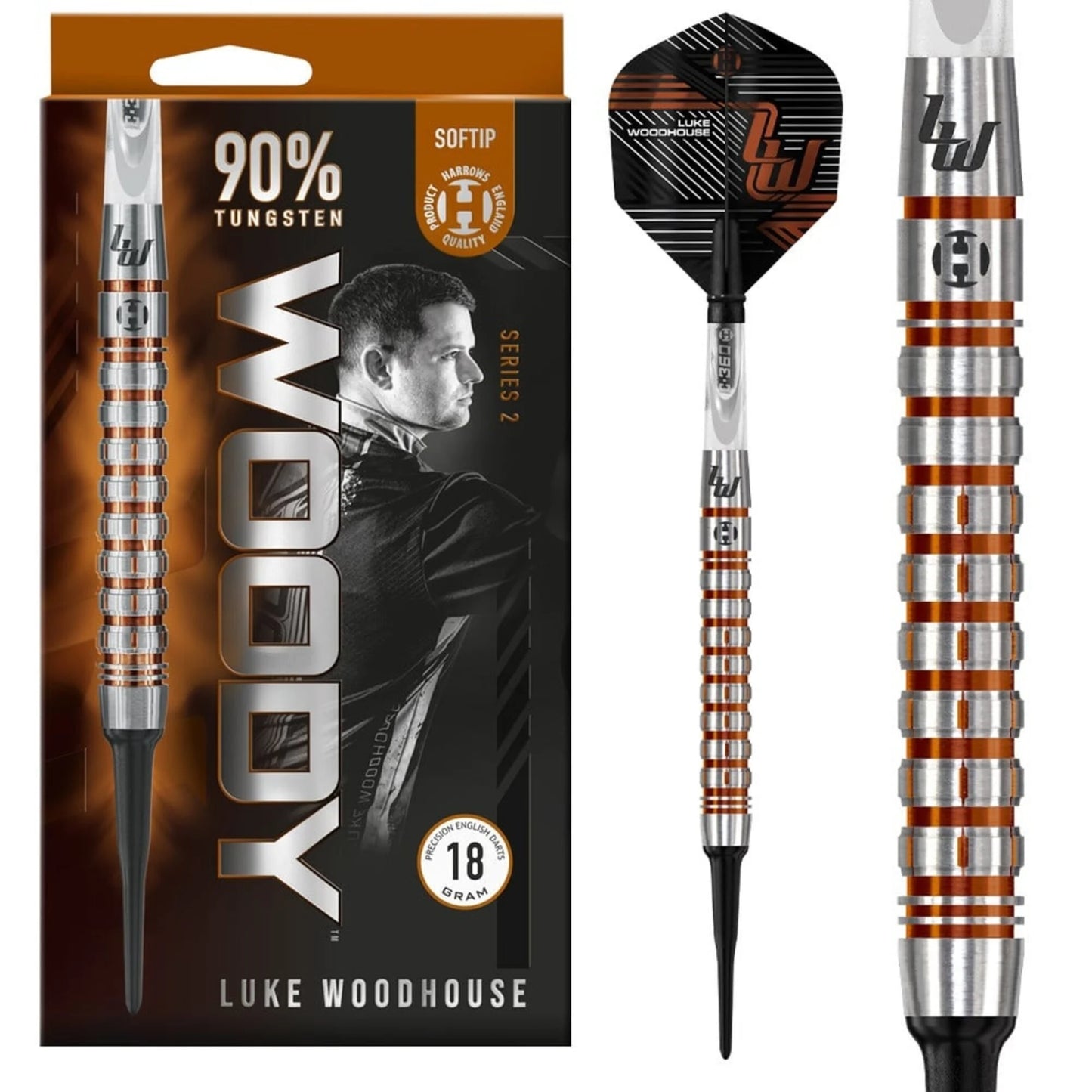 Harrows Luke Woodhouse Series 2 90% Softdarts 18g