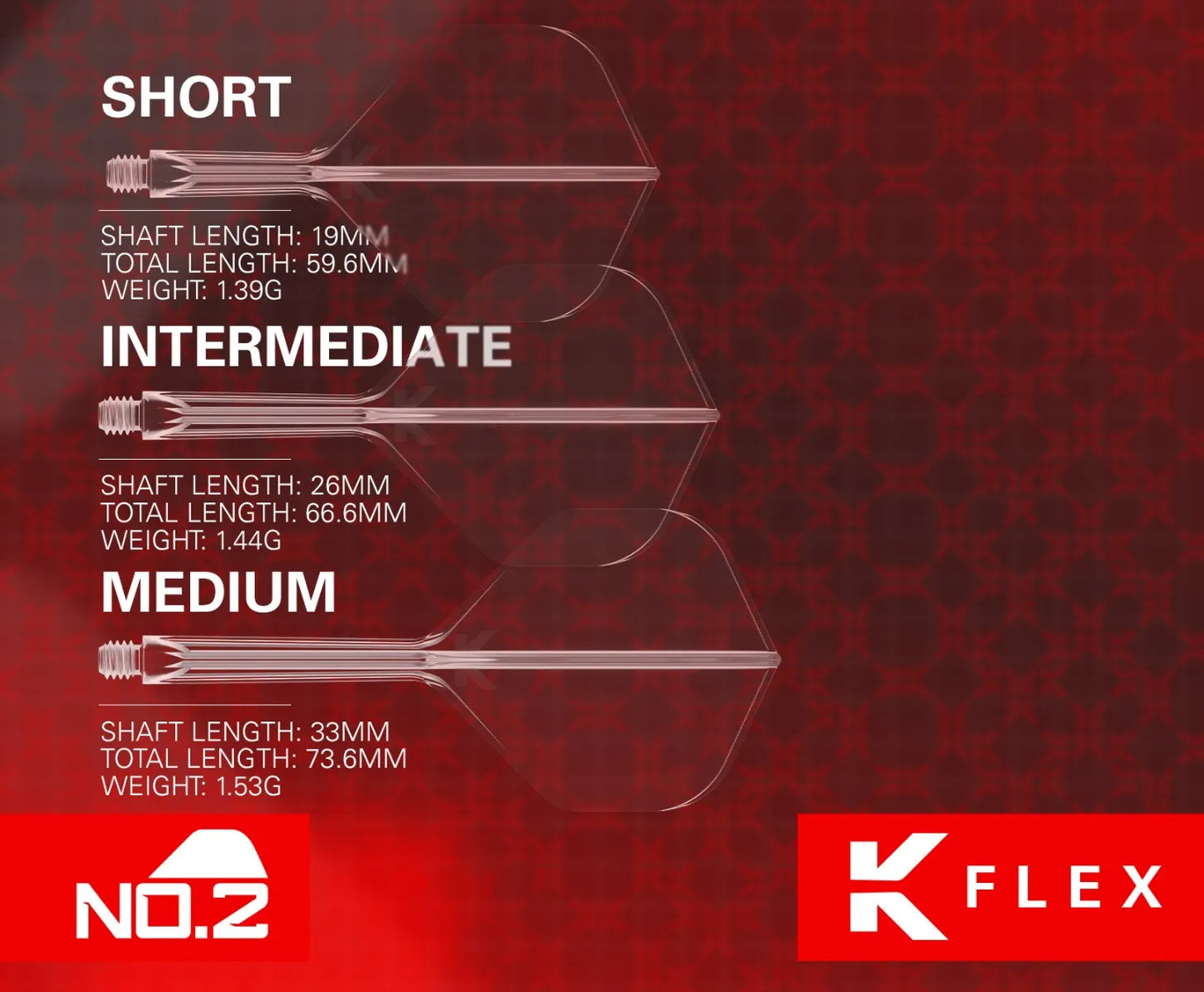 Target K-Flex Flight/Shaft-System Red No2 MEDIUM